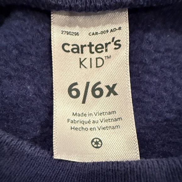 Carter's Dark Blue Unicorn Long Sleeve Tee/size 6-6X - Picture 3 of 6